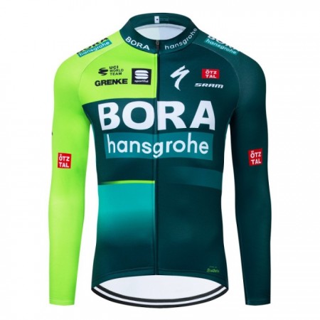 Cykeltrøje Langærmet 2024 BORA-Hansgrohe Grøn